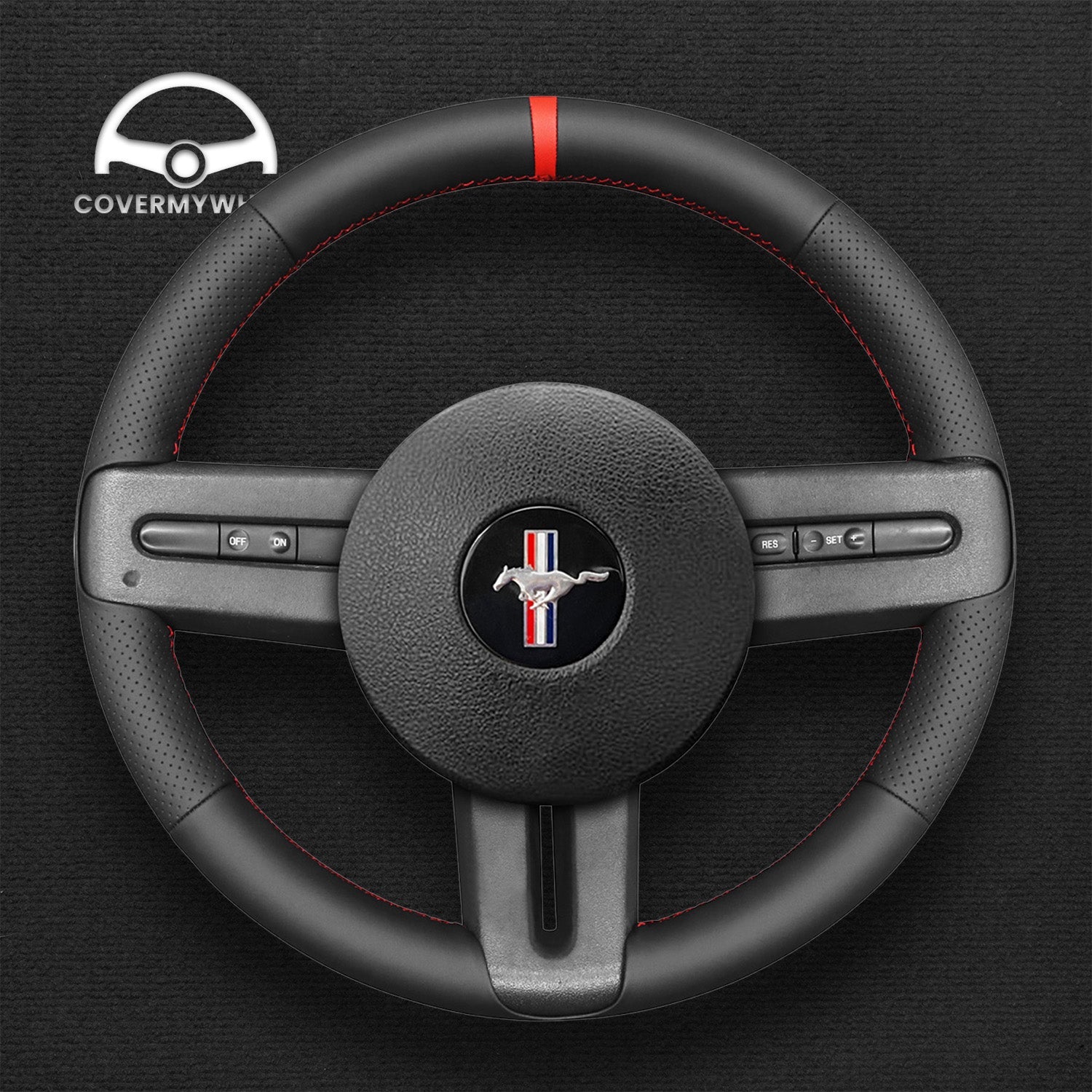 Steering Wheel Cover for Ford Mustang Convertible V6 2005-2009 Cover My Wheel