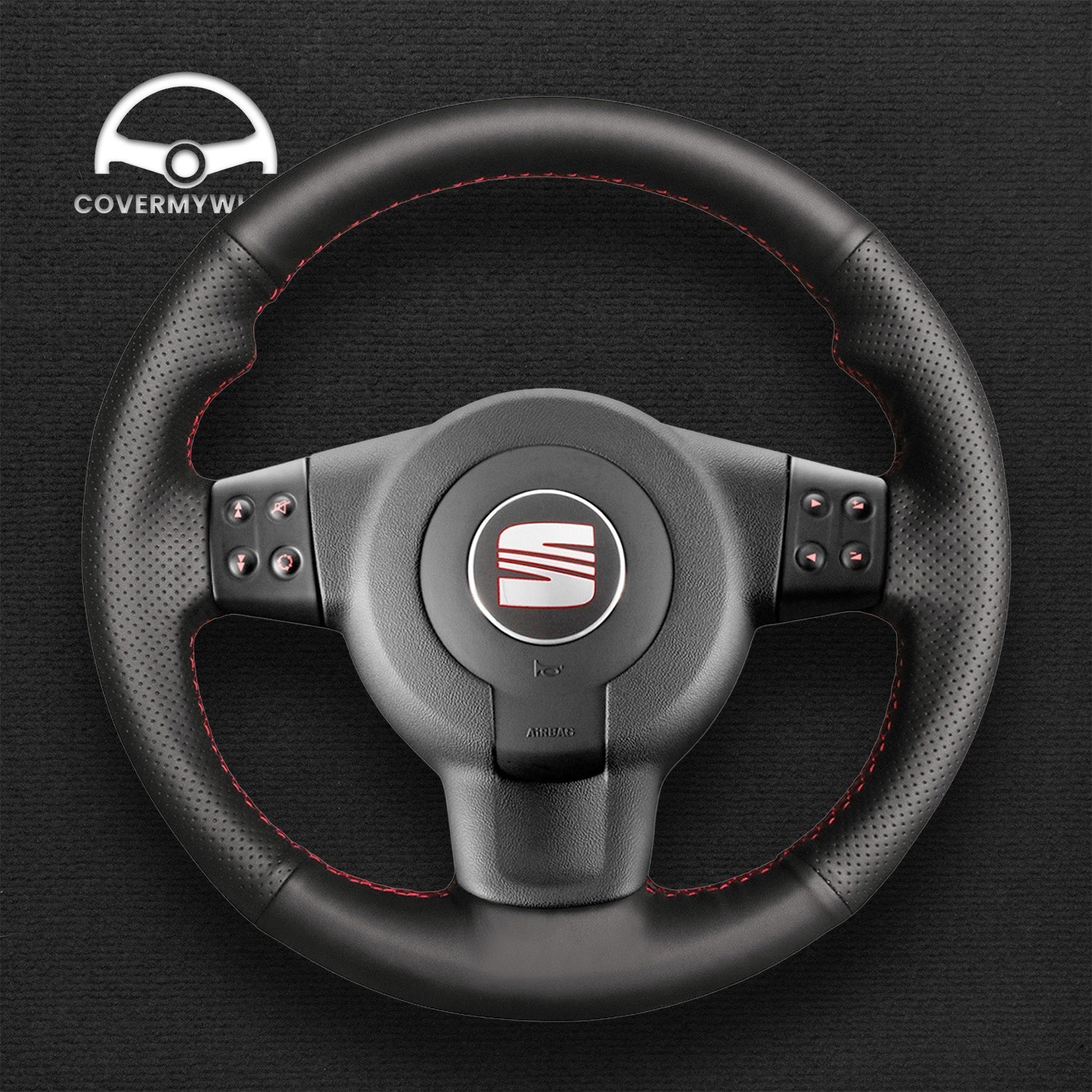 Steering Wheel Cover for SEAT Leon 1P Ibiza 6L (FR / Cupra) 2005–2009 Cover My Wheel