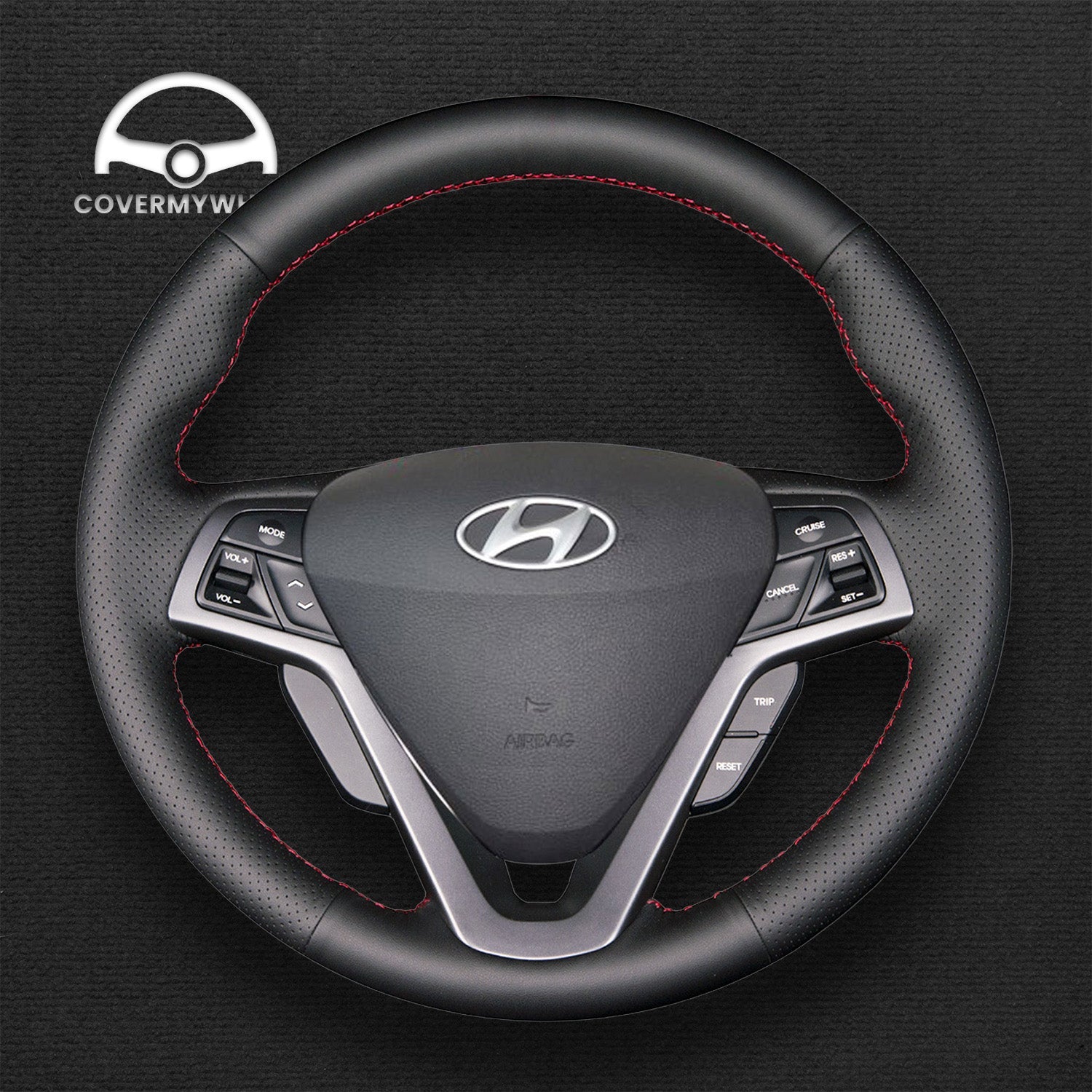 Steering Wheel Cover for Hyundai Veloster 2011-2017 Cover My Wheel