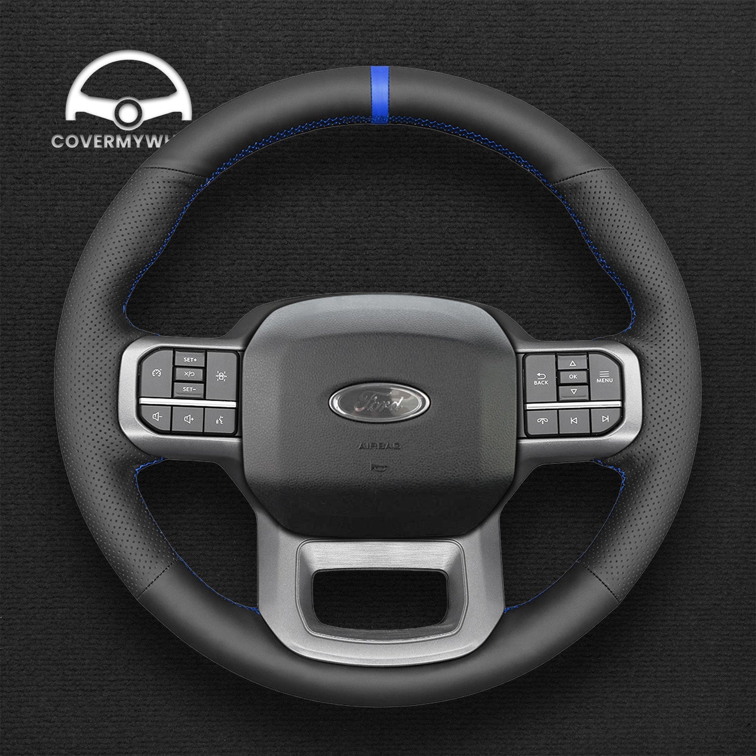 Steering Wheel Cover for Ford F-150 F-350 F-450 Expedition 2021-2023 Cover My Wheel
