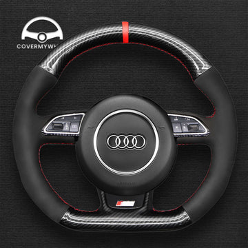 Steering Wheel Cover for Audi A1 A3 A4 A5 A6 A7 Q3 Q5 S1 S3 S4 S5 S6 S7 SQ5 RS3 RS4 RS5 RS6 RS7 RSQ3