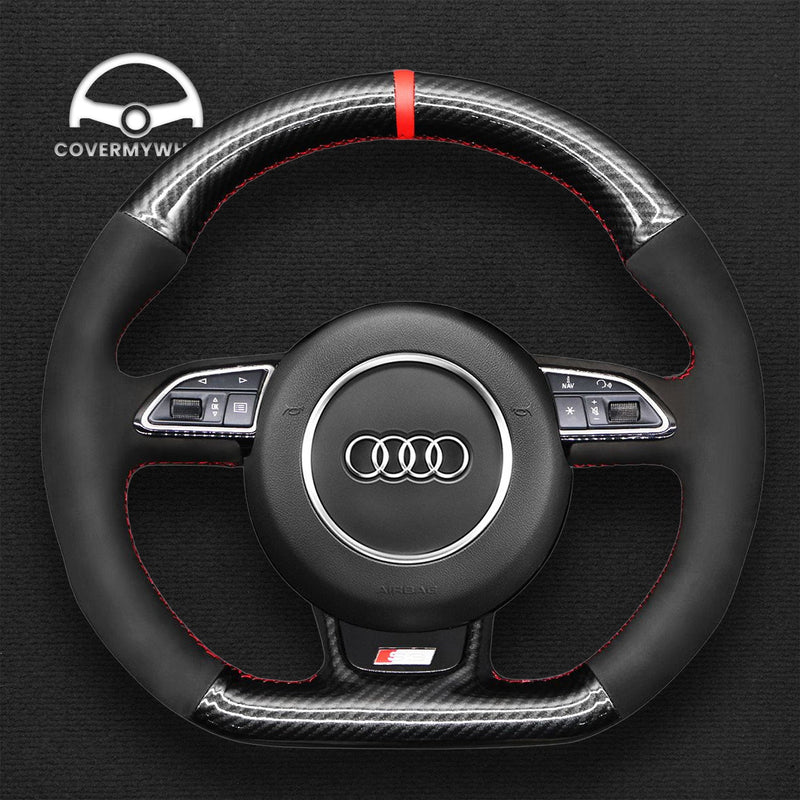 Steering Wheel Cover for Audi A1 A3 A4 A5 A6 A7 Q3 Q5 S1 S3 S4 S5 S6 S7 SQ5 RS3 RS4 RS5 RS6 RS7 RSQ3 Cover My Wheel