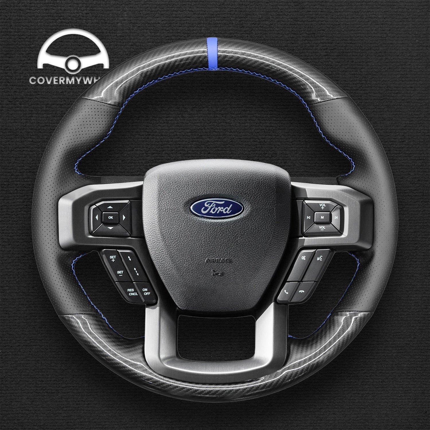 Steering Wheel Cover for Ford F-150 F150 Raptor 2015-2021 Cover My Wheel