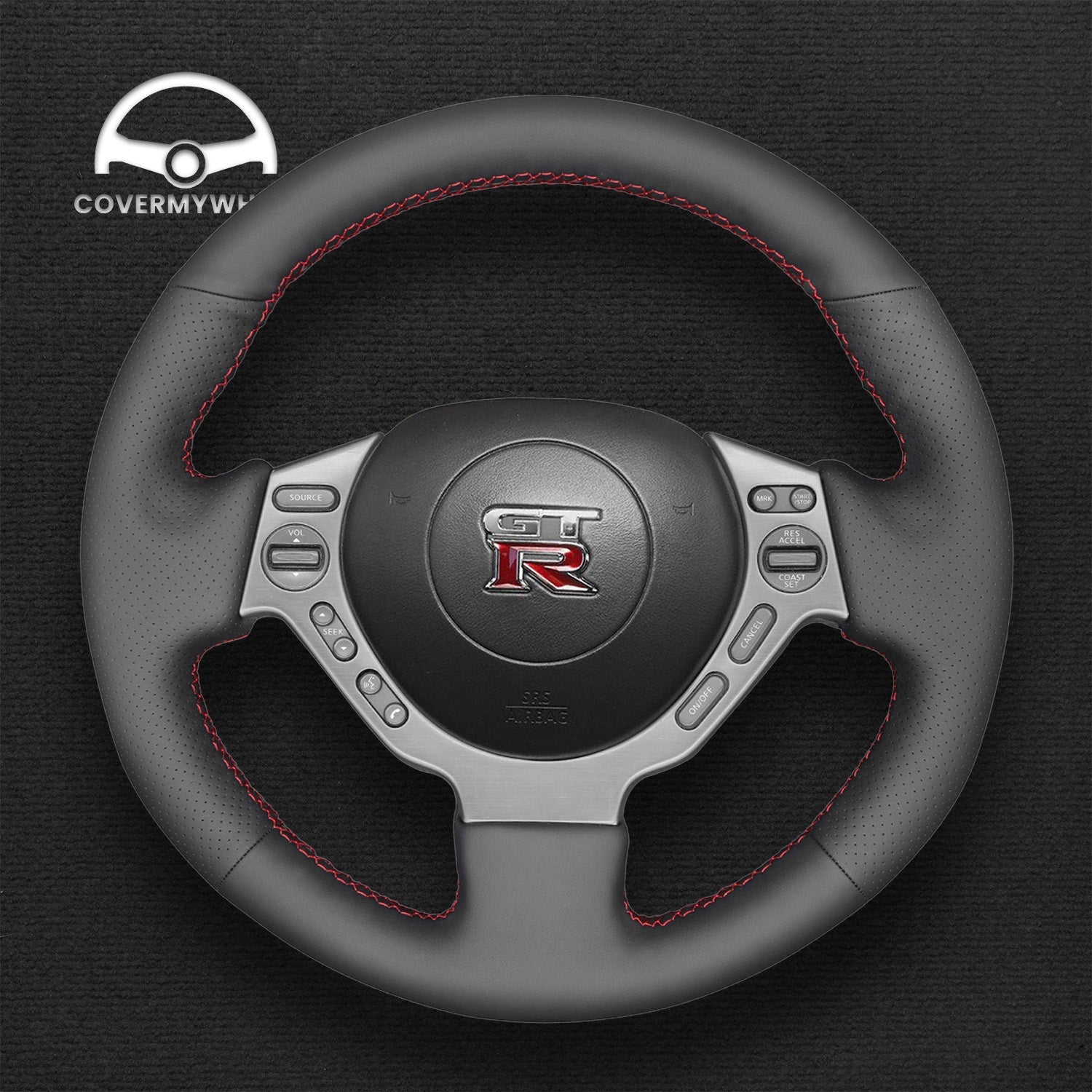 Steering Wheel Cover for Nissan GTR GT-R (Nismo) 2008-2016 Cover My Wheel