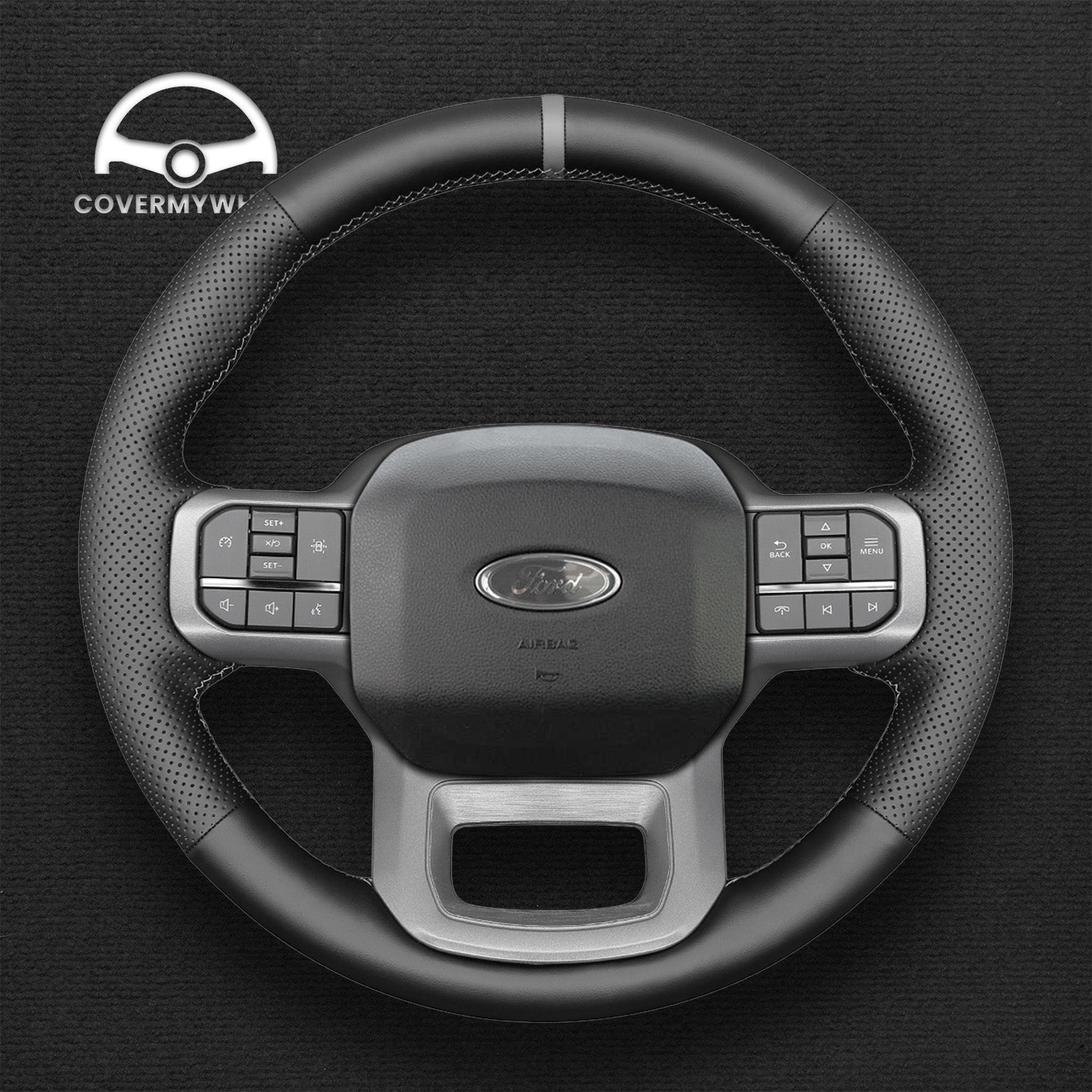 Steering Wheel Cover for Ford F-150 F-350 F-450 Expedition 2021-2023 Cover My Wheel