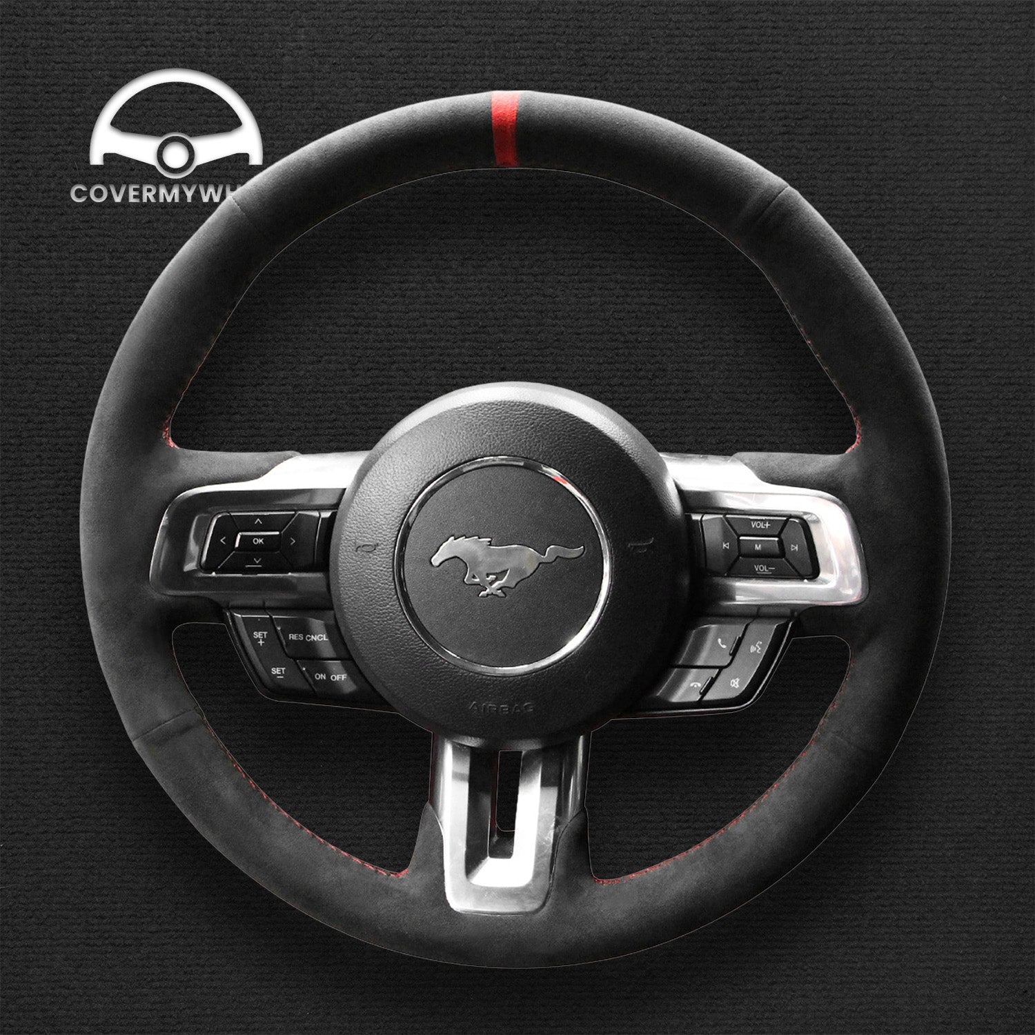 Steering Wheel Cover for Ford Mustang 2015-2020 Cover My Wheel