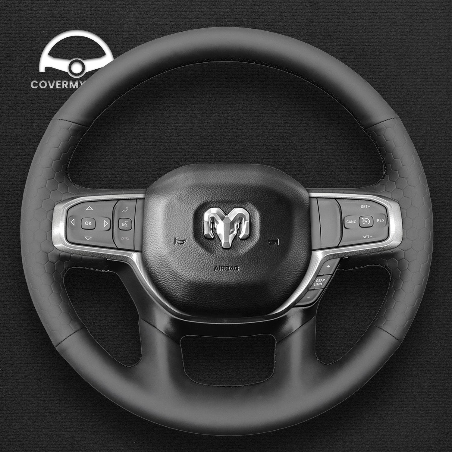 Steering Wheel Cover for Dodge Ram 1500 2019-2023 Cover My Wheel