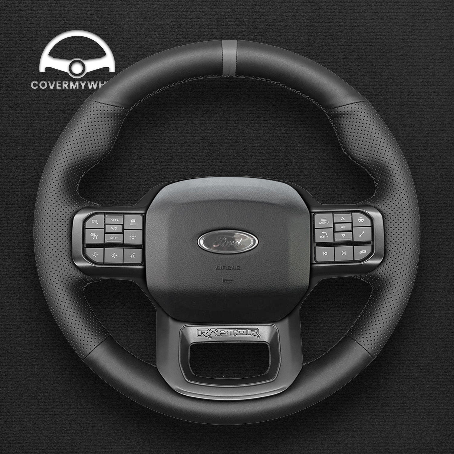 Steering Wheel Cover for Ford F150 F-150 F-250 (Raptor) 2021-2023 Cover My Wheel