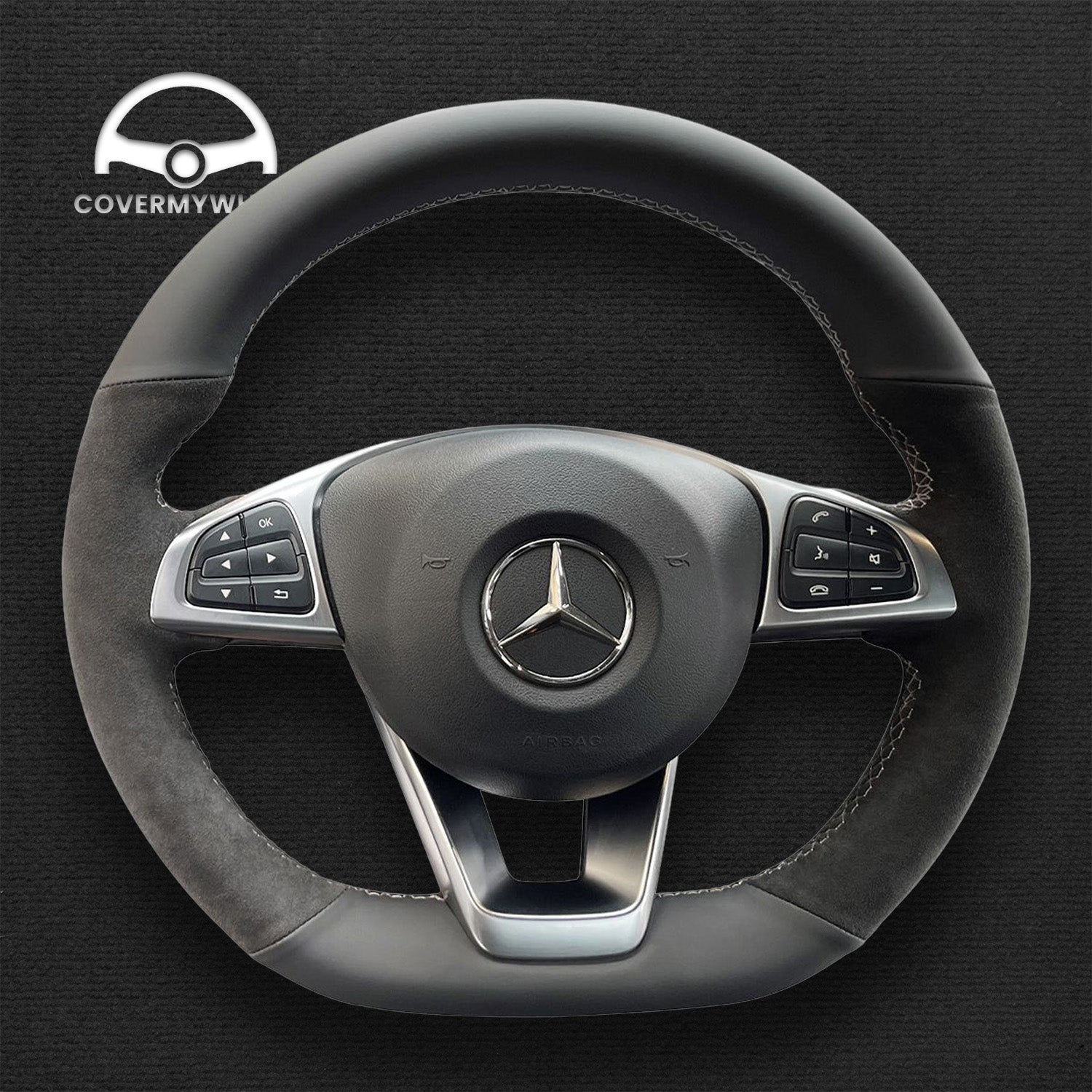 Steering Wheel Cover for Mercedes W205 C117 W213 W166 W222 Cover My Wheel