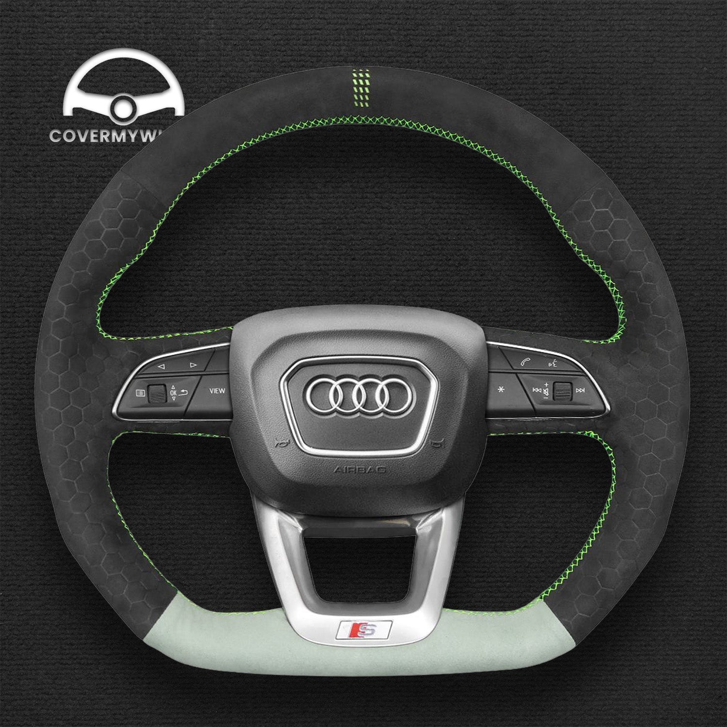 Steering Wheel Cover for Audi RS Q3 SQ5 Q7 SQ7 Q8 SQ8 RSQ8 Cover My Wheel