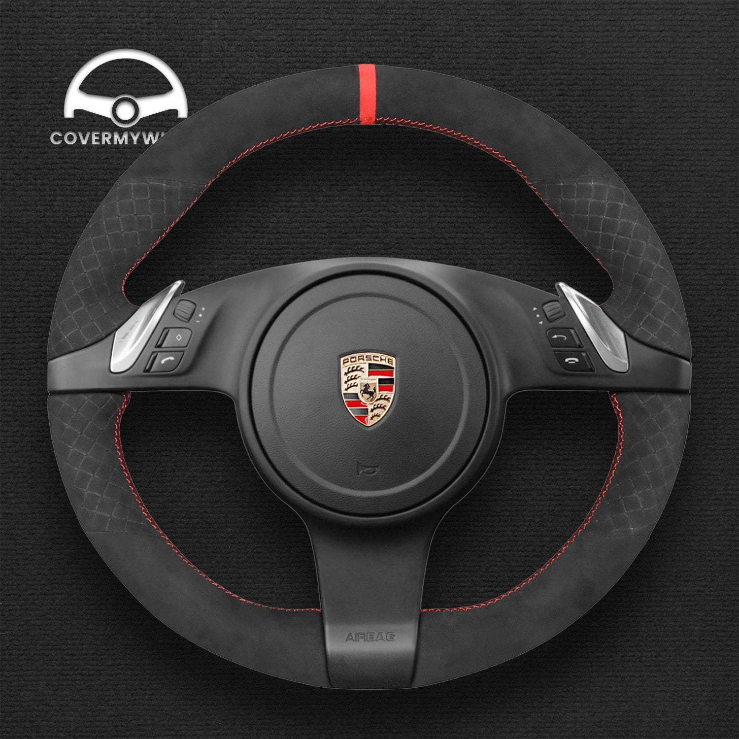Steering Wheel Cover for Porsche 911 981 Cayenne Panamera 2009-2016 Cover My Wheel
