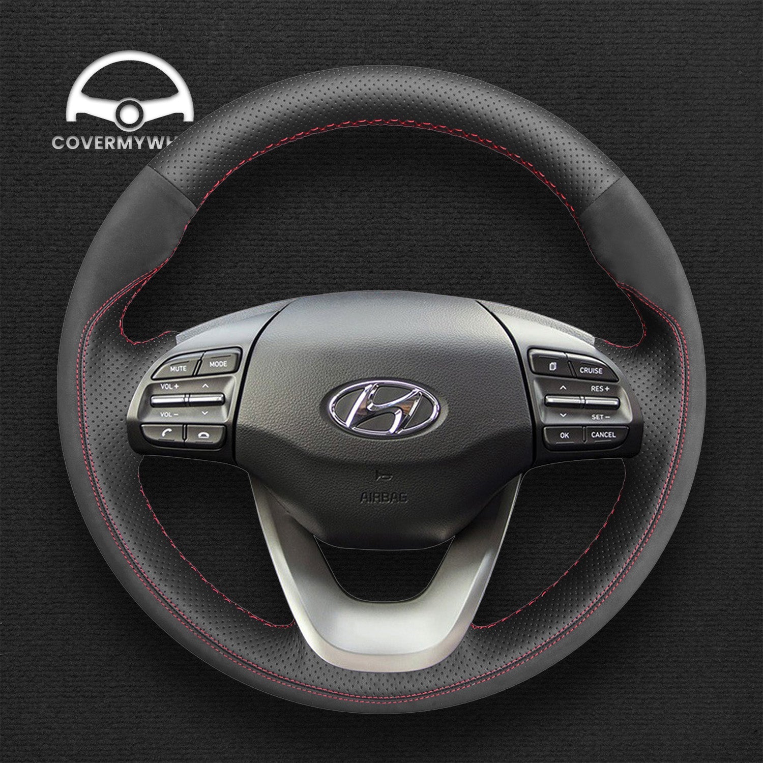 Steering Wheel Cover for Hyundai Kona 2017-2020 Cover My Wheel