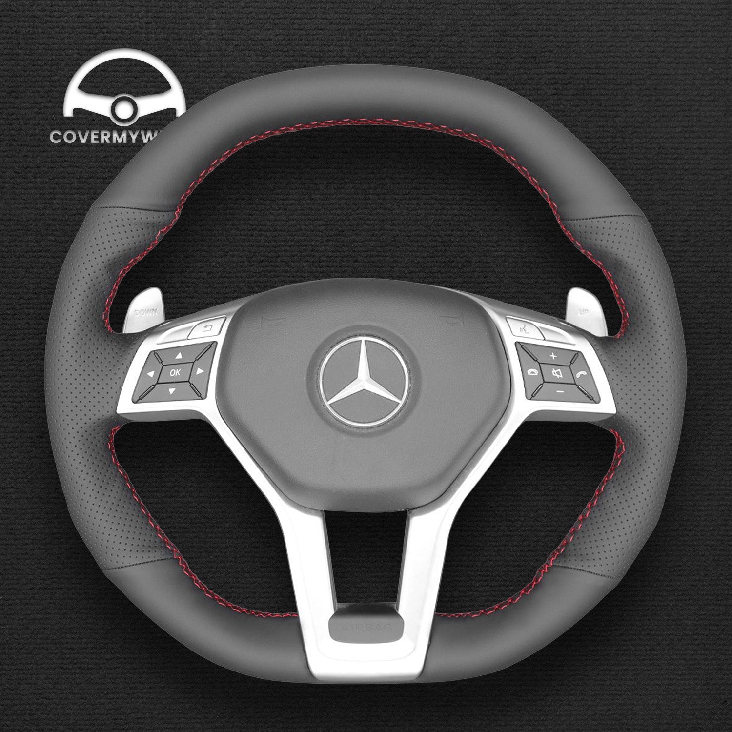 Steering Wheel Cover for Mercedes W204 C117 C218 W212 R231 Cover My Wheel