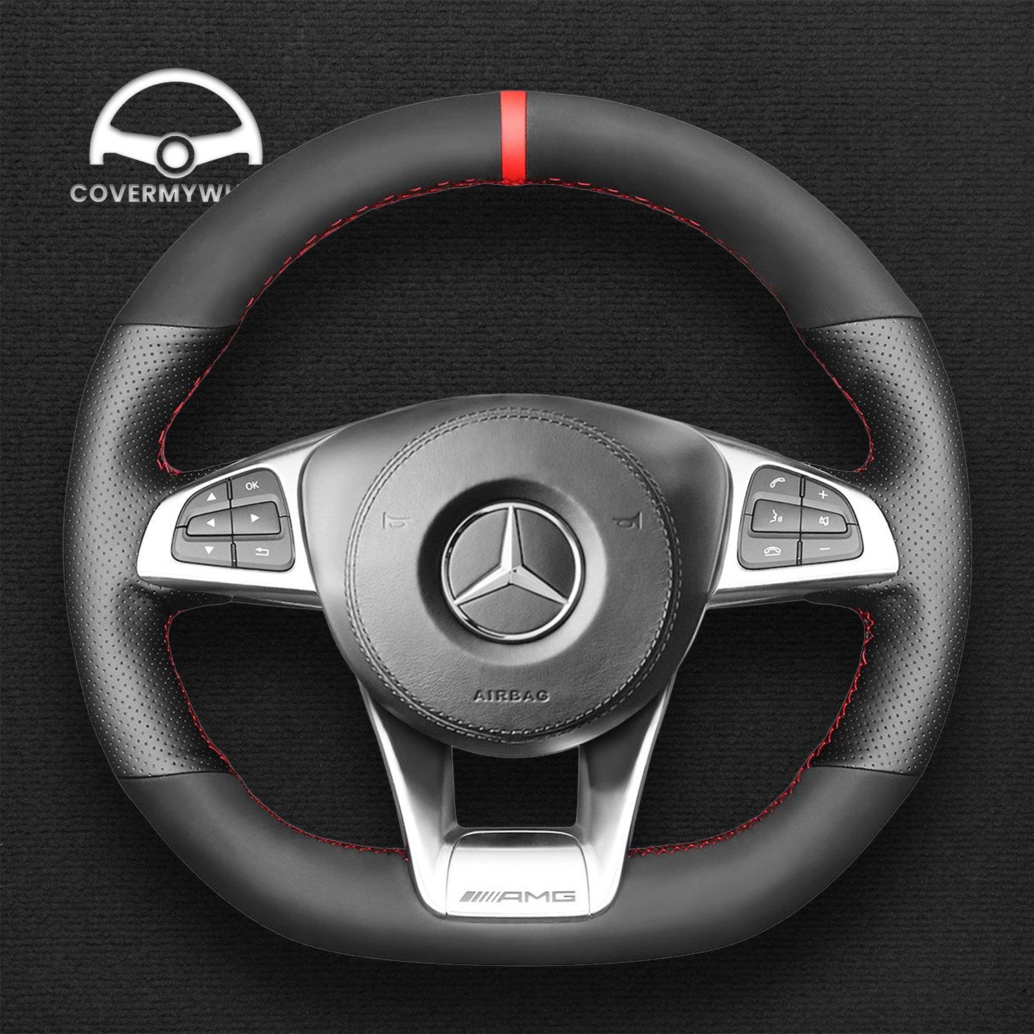 Steering Wheel Cover for Mercedes C190 W205 W205 W213 W176 C117 C218 W166 X166 W222 Cover My Wheel