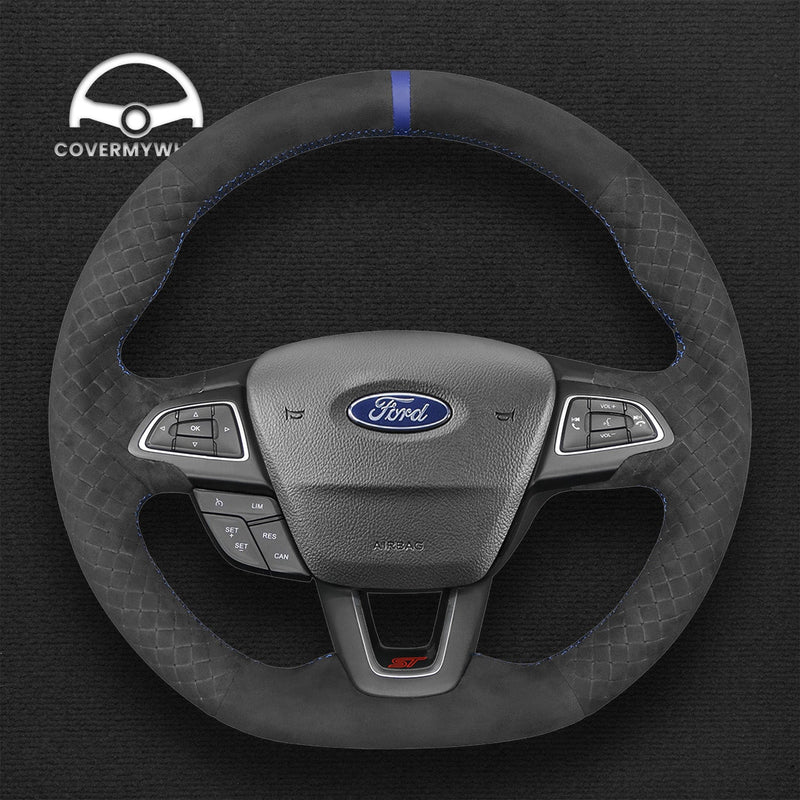 Steering Wheel Cover for Ford Focus (RS ST ST-Line) Kuga (ST-Line) Ecosport (ST-Line) Cover My Wheel