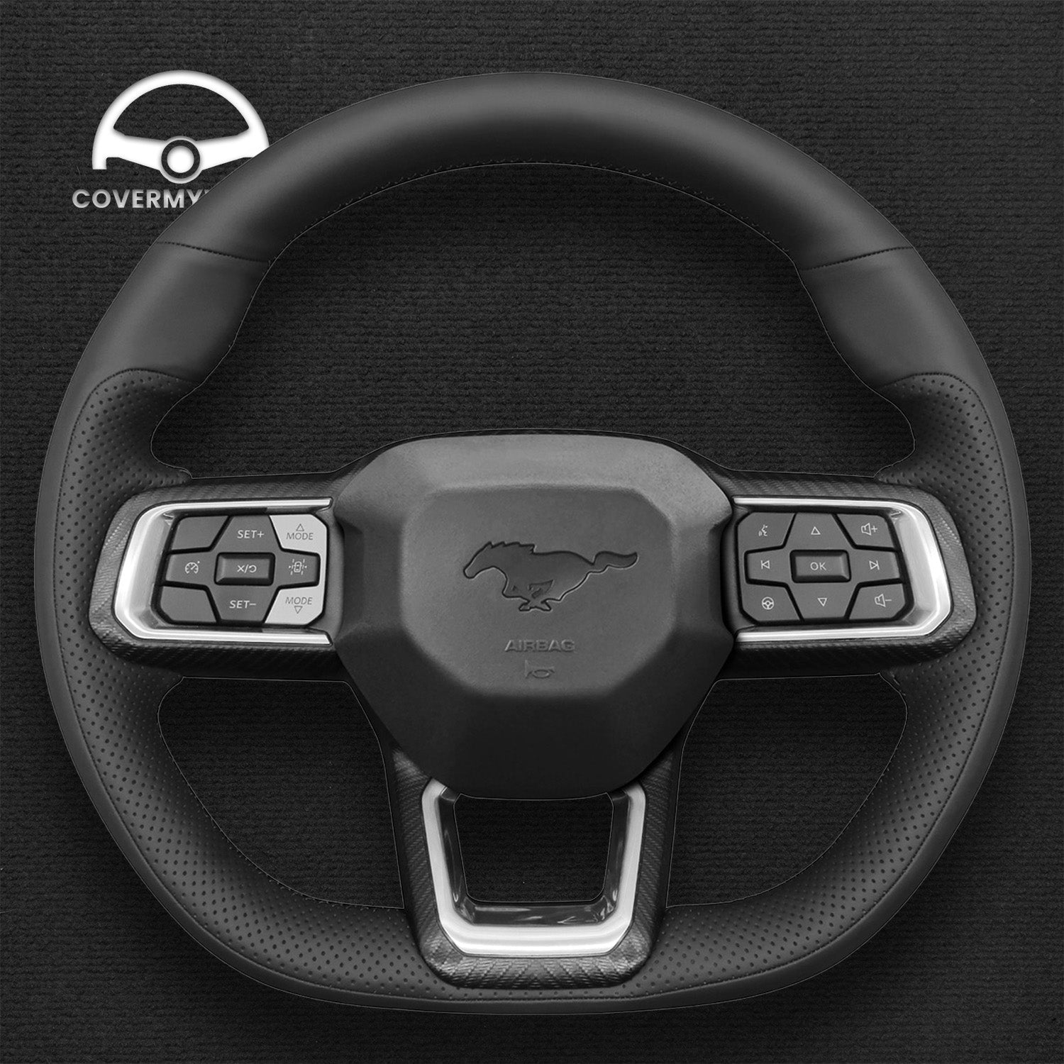Steering Wheel Cover for Ford Mustang 2024 Cover My Wheel