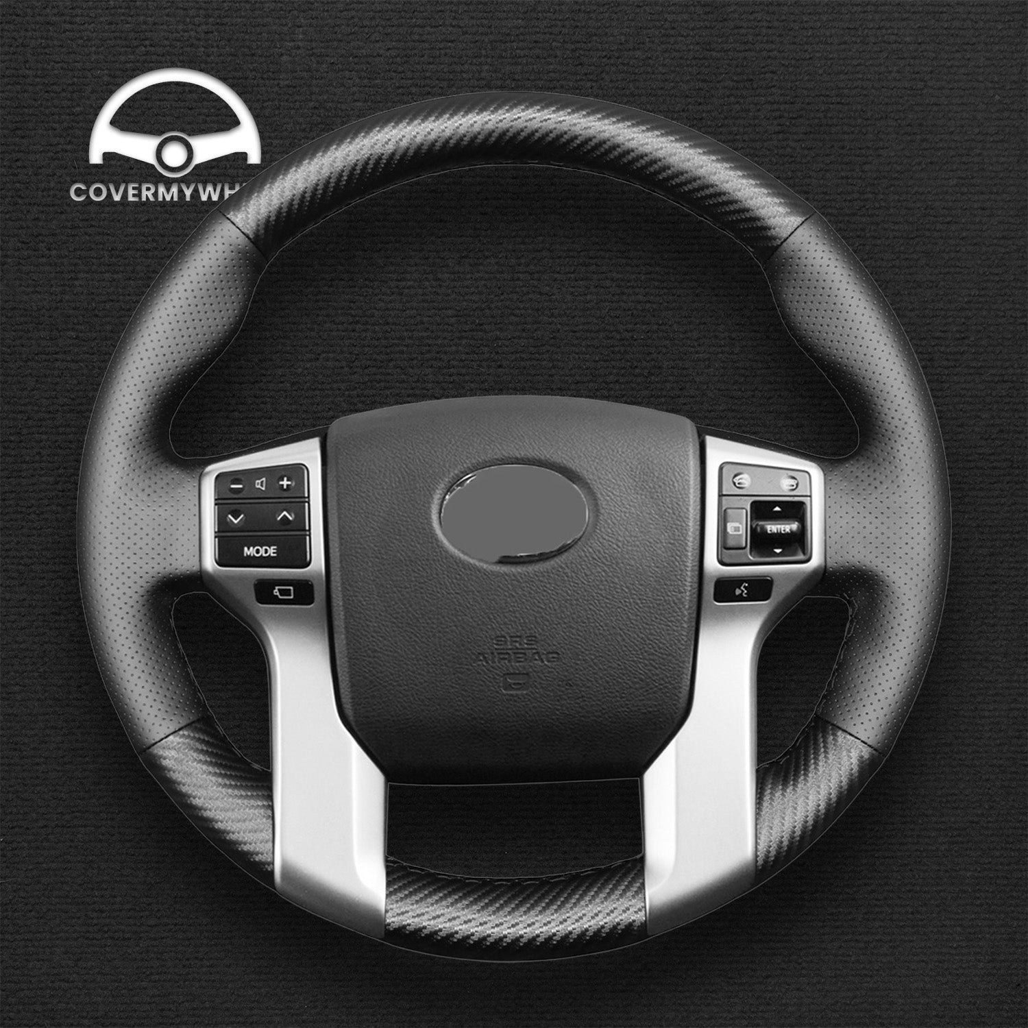 Steering Wheel Cover for Toyota Land Cruiser Prado Land Cruiser Tacoma Tundra Sequoia 2009-2020 Cover My Wheel