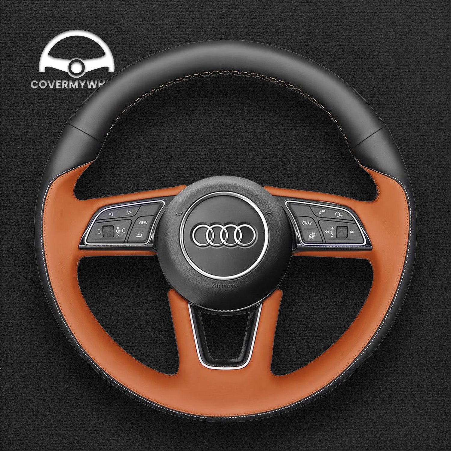 Steering Wheel Cover for Audi A1 A3 A4 A5 S3 S4 S5 RS4 Q2 Cover My Wheel