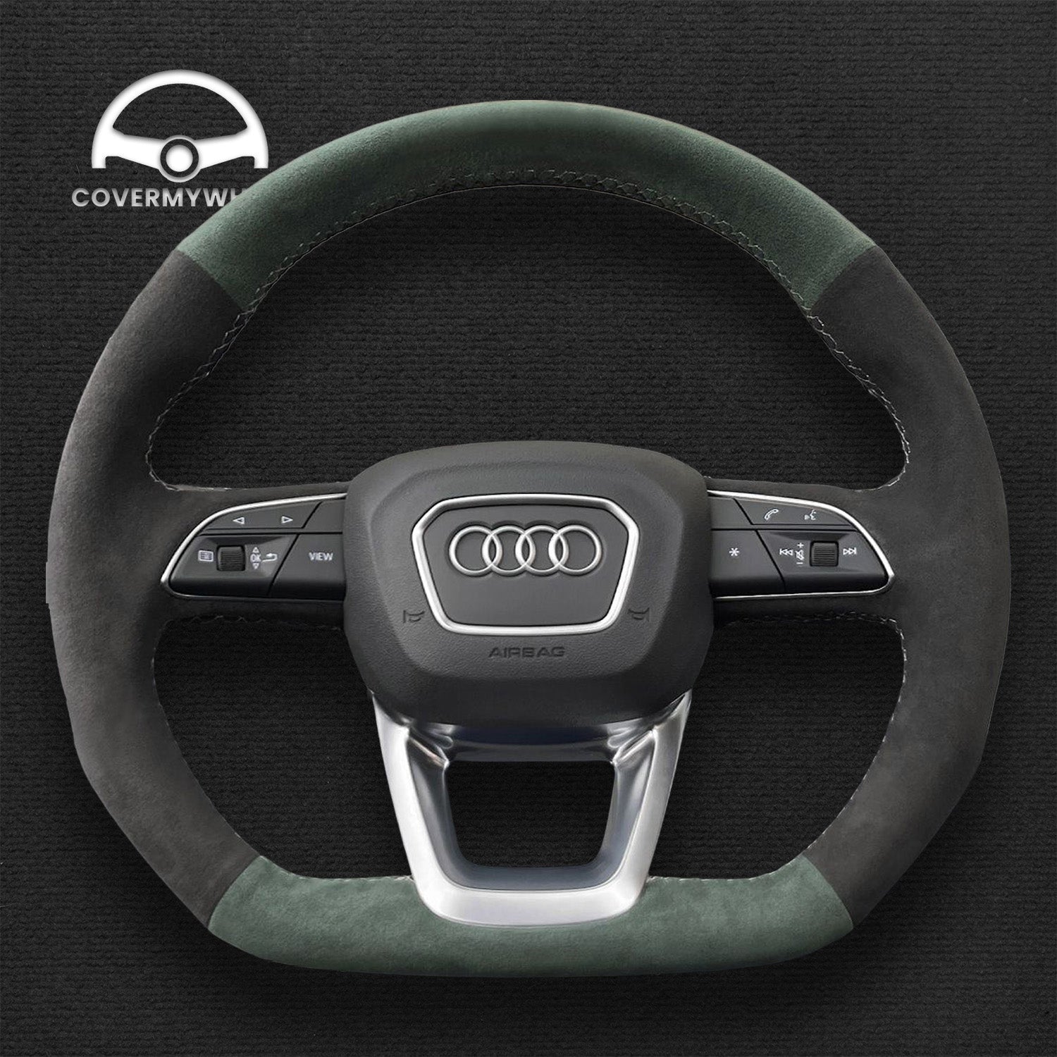 Steering Wheel Cover for Audi RS Q3 SQ5 Q7 SQ7 Q8 SQ8 RSQ8 Cover My Wheel
