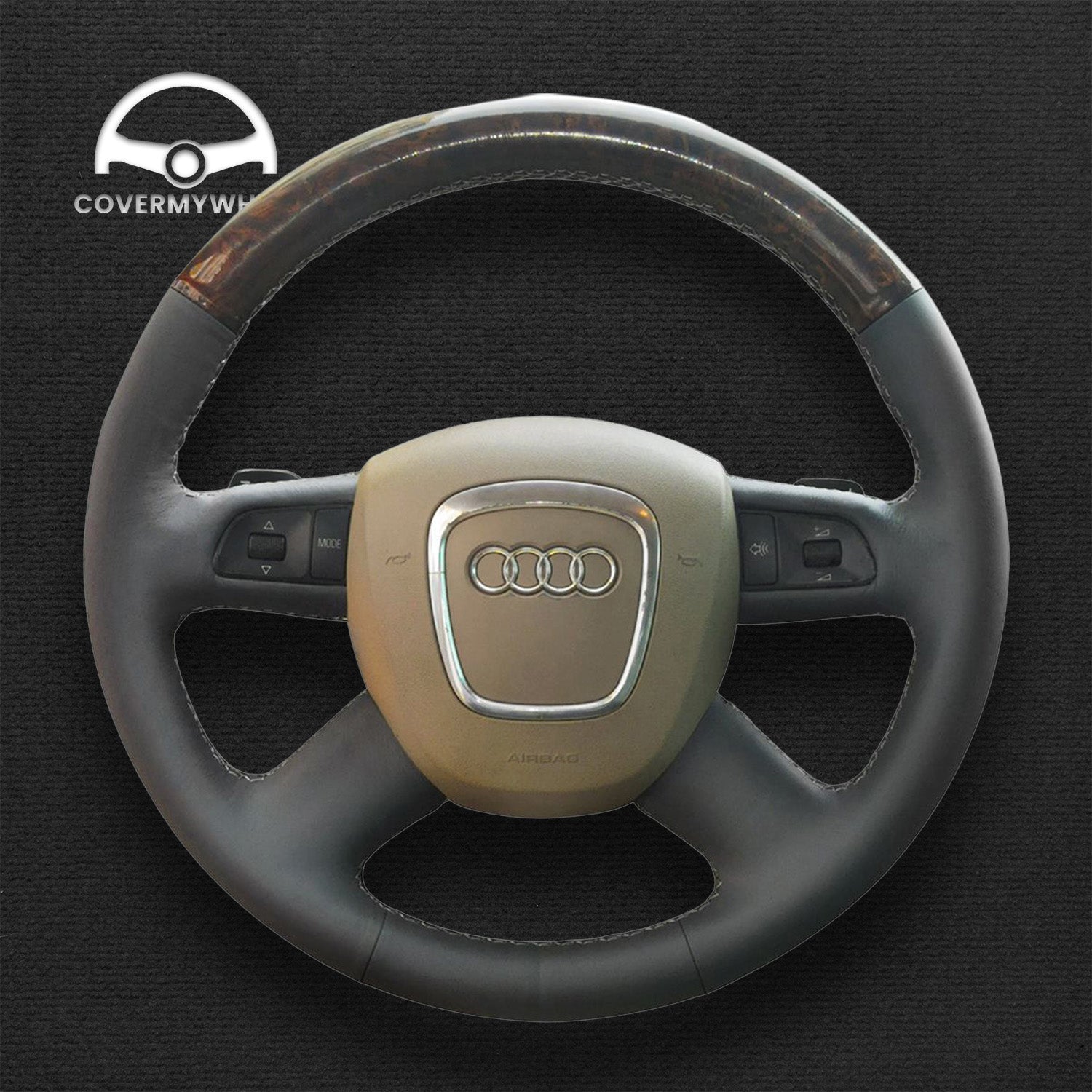 Steering Wheel Cover for Audi 8P B8 B7 8T C6 D3 8R 4L Cover My Wheel