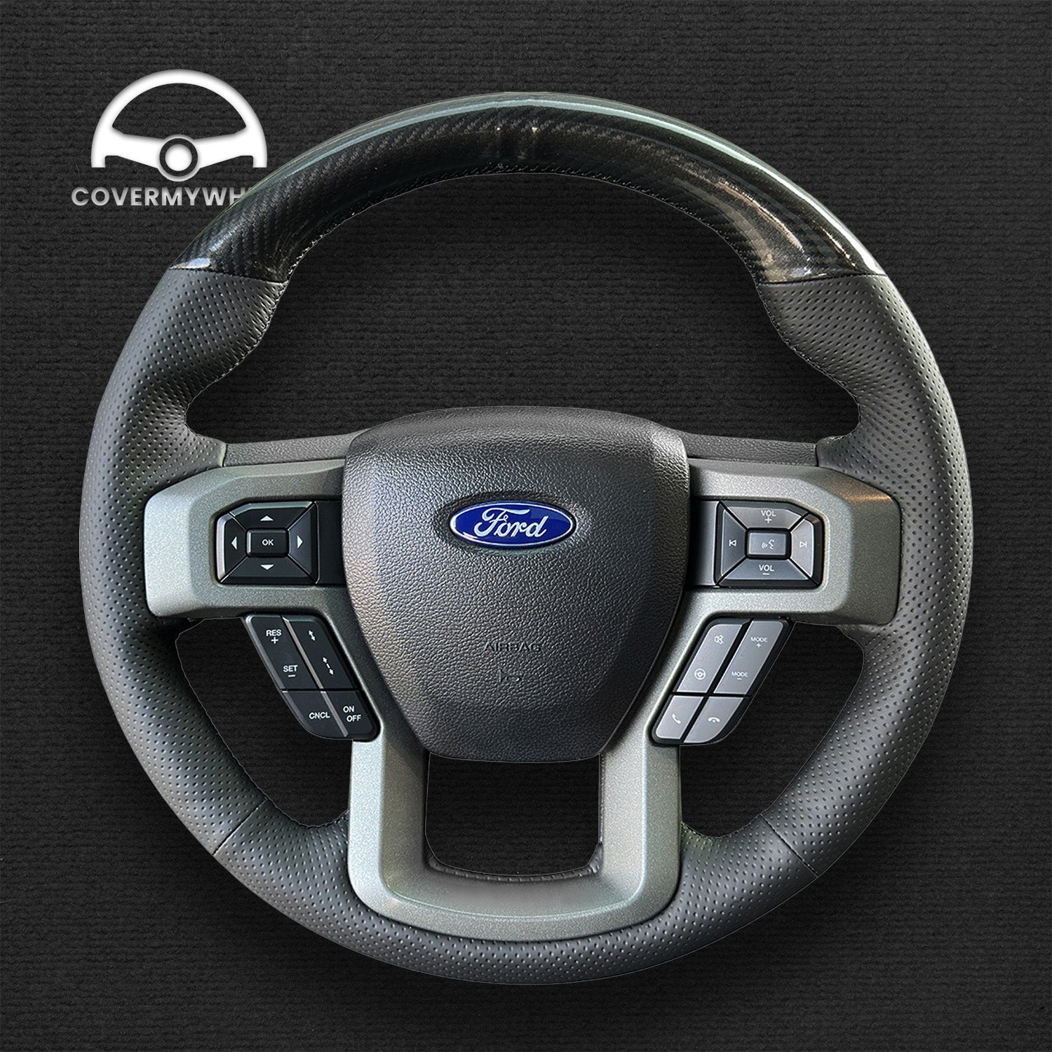 Steering Wheel Cover for Ford F-150 F150 Raptor 2015-2021 Cover My Wheel