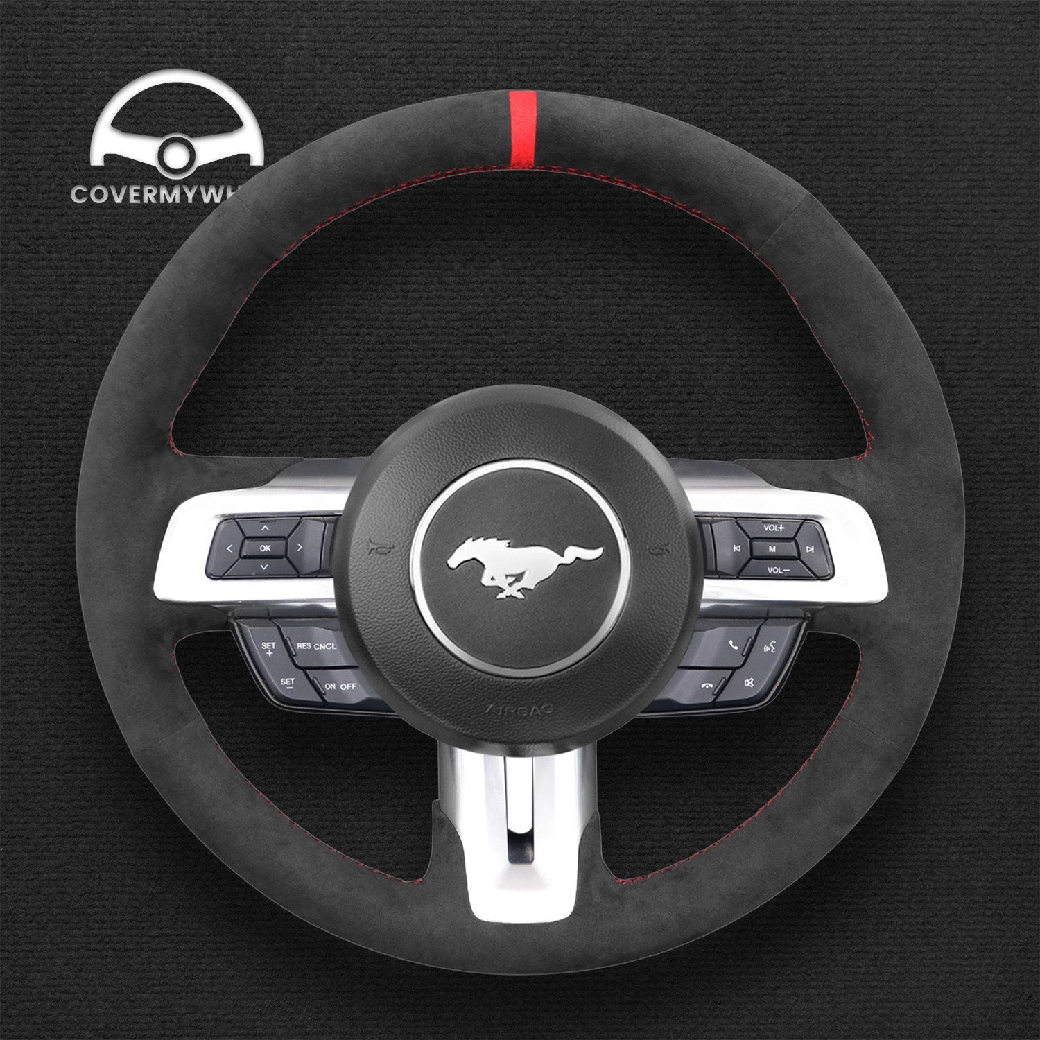 Steering Wheel Cover for Ford Mustang 2015-2020 Cover My Wheel