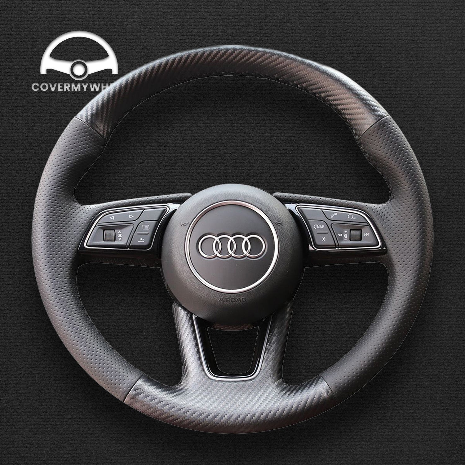 Steering Wheel Cover for Audi A1 A3 A4 A5 S3 S4 S5 RS4 Q2 Cover My Wheel