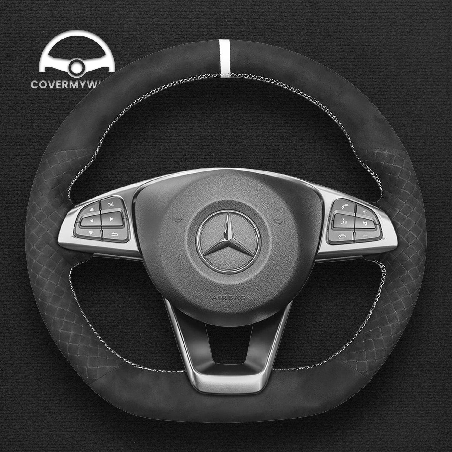 Steering Wheel Cover for Mercedes W205 C117 W213 W166 W222 Cover My Wheel