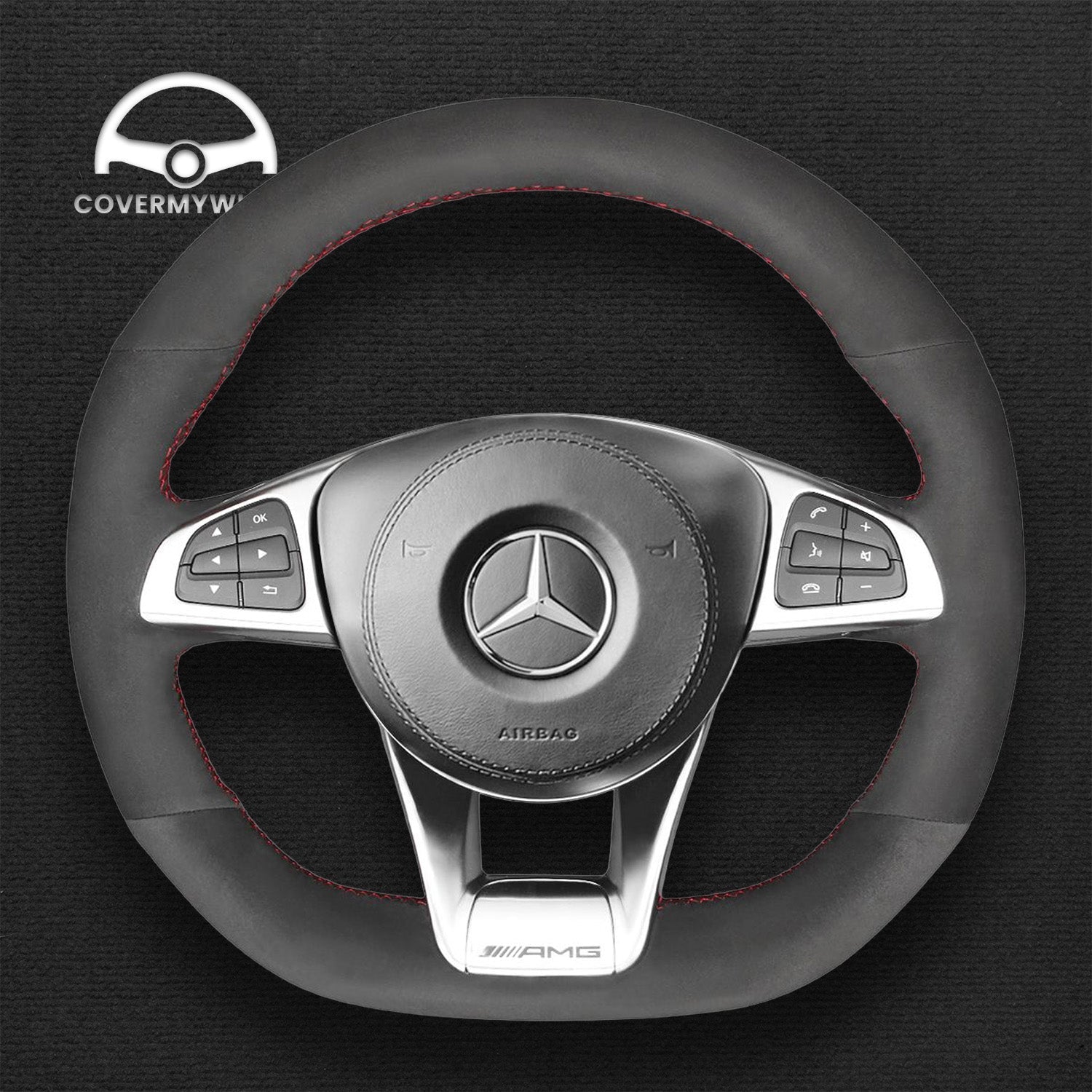 Steering Wheel Cover for Mercedes C190 W205 W205 W213 W176 C117 C218 W166 X166 W222 Cover My Wheel
