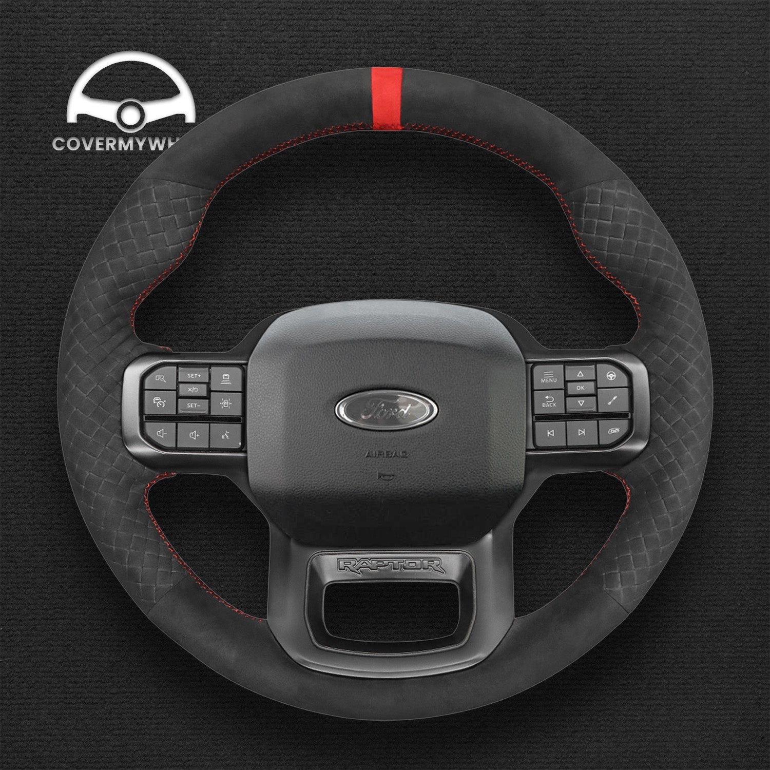 Steering Wheel Cover for Ford F150 F-150 F-250 (Raptor) 2021-2023 Cover My Wheel