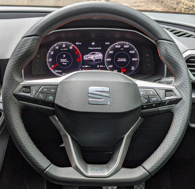 Steering Wheel Cover for SEAT Leon Cupra Leon Ateca Tarraco Formentor 2020–2026 Cover My Wheel