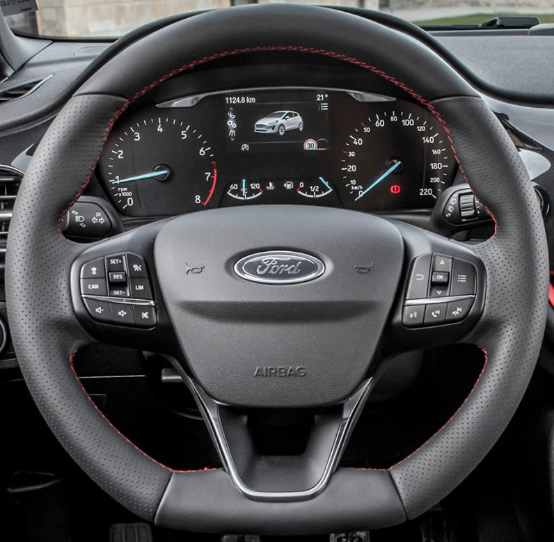Steering Wheel Cover for Ford Focus Fiesta Kuga Puma (ST ST-Line) Cover My Wheel