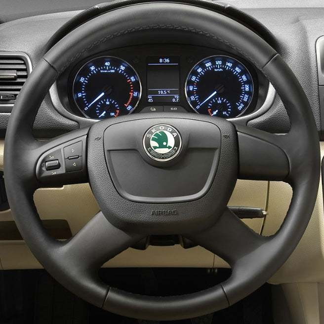 Steering Wheel Cover for Skoda Octavia Fabia Roomster Superb Yeti 2008–2013 Cover My Wheel