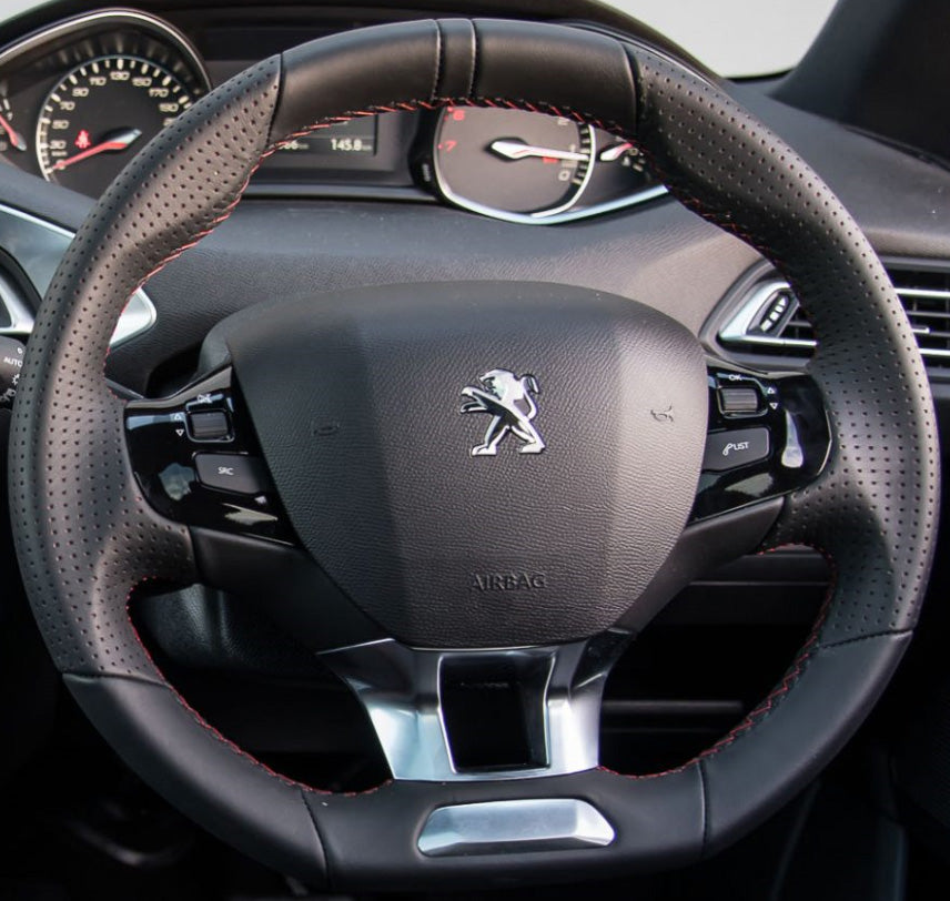 Steering Wheel Cover for Peugeot 208 308 308 SW 2008 (GTi / GT / GT Line) 2013–2021 Cover My Wheel