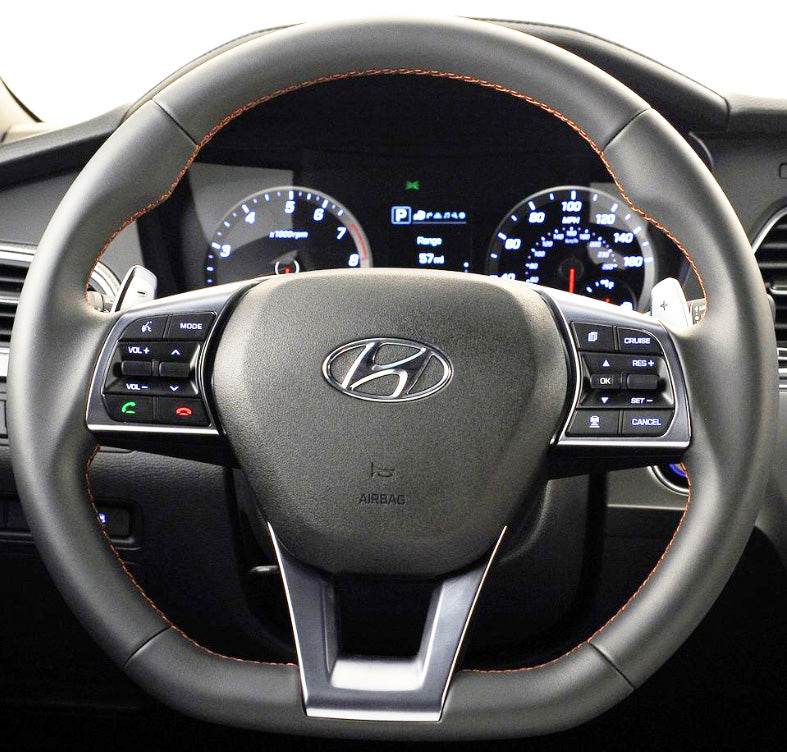 Steering Wheel Cover for Hyundai Sonata (3-Spoke D Shape) 2015-2019 Cover My Wheel