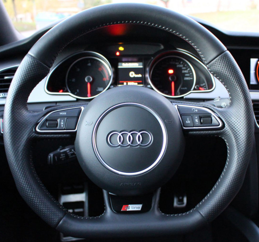 Steering Wheel Cover for Audi A1 A3 A4 A5 A6 A7 Q3 Q5 S1 S3 S4 S5 S6 S7 SQ5 RS3 RS4 RS5 RS6 RS7 RSQ3 Cover My Wheel