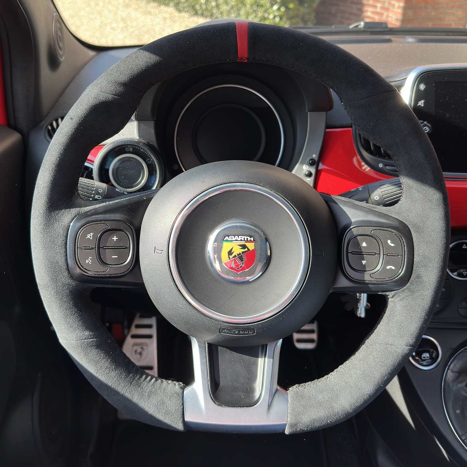 Steering Wheel Cover for Abarth 595 695 595C 695C 2016-2021 Cover My Wheel