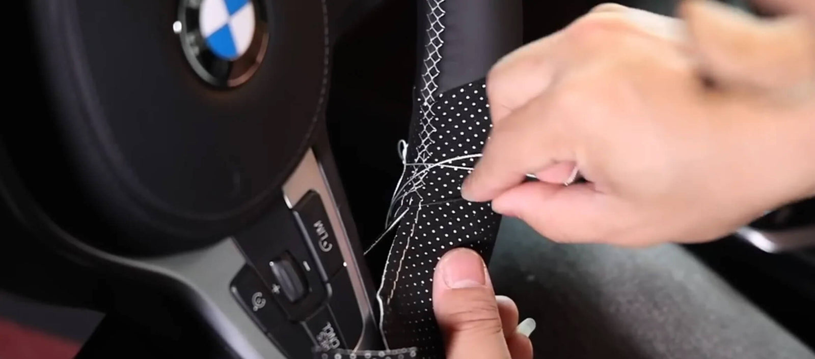BMW M140i steering wheel cover
